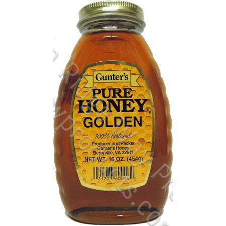 Gunter's Golden Honey - Case of 12 - 1 lb. Jars